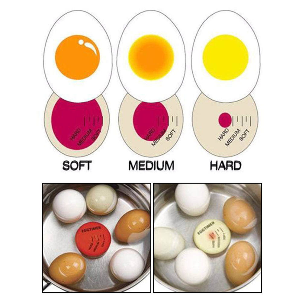 Egg Timer Perfect Colour Changing Yummy Soft Hard Boiled Eggs Cooking Kitchen Eco Friendly Resin Red Tools