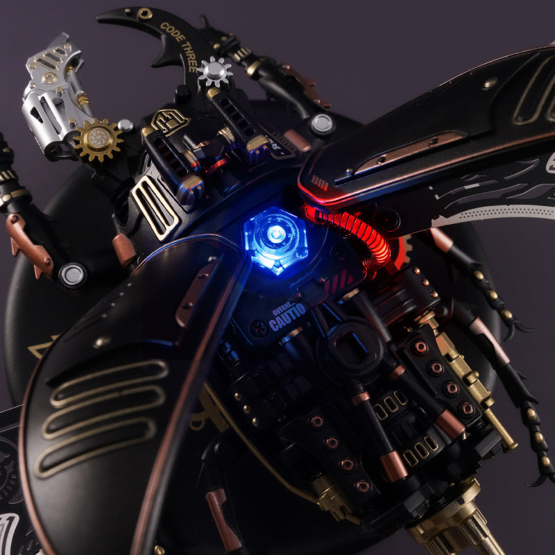 Robotime Rokr The Storm Beetle Diy Moveable Mechanic Organism Puzzle Steampunk Design
