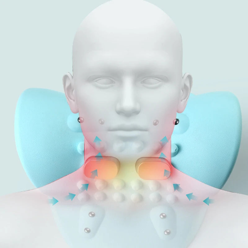 Neck Massager For Adults Cervical Spine Relief Portable Acupuncture Point Pillow