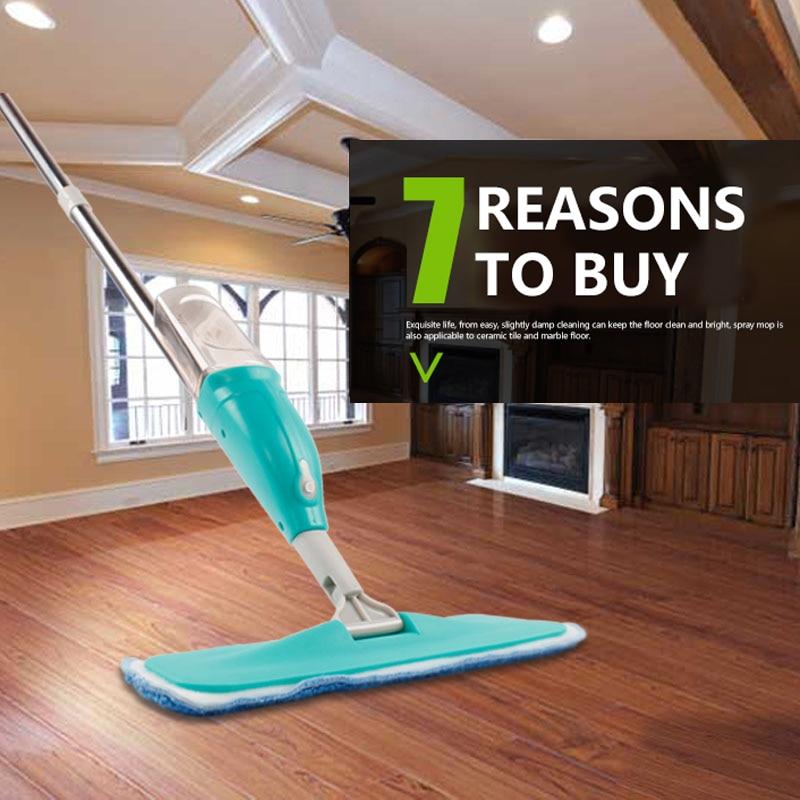 Blue Spray Mop With Sprayer Floor Ceramic Tile Cleaning Tool