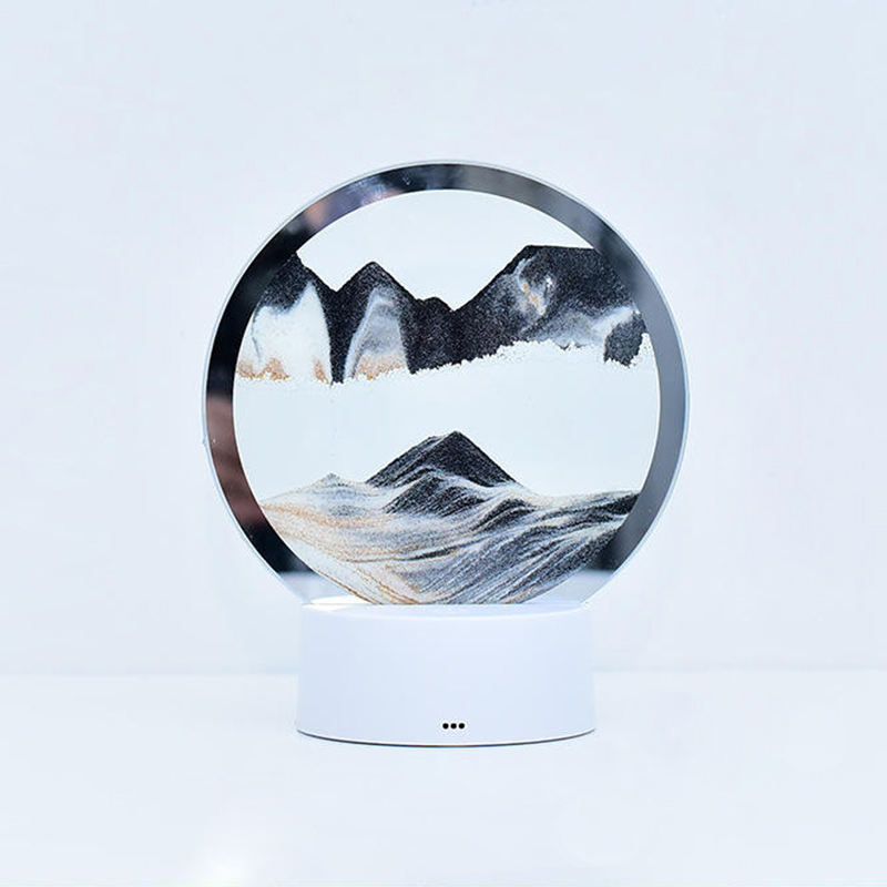 Sand Painting Lamp Remote Control Rgb Led Night Light Quicksand Table Desk