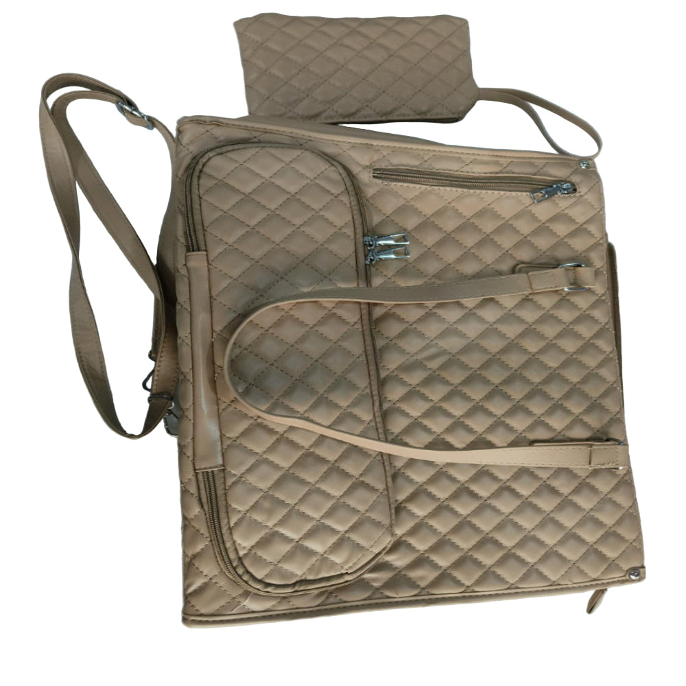 Artificial Leather Lunch Tote Bag Thermal Insulated Leak Proof Crossbody