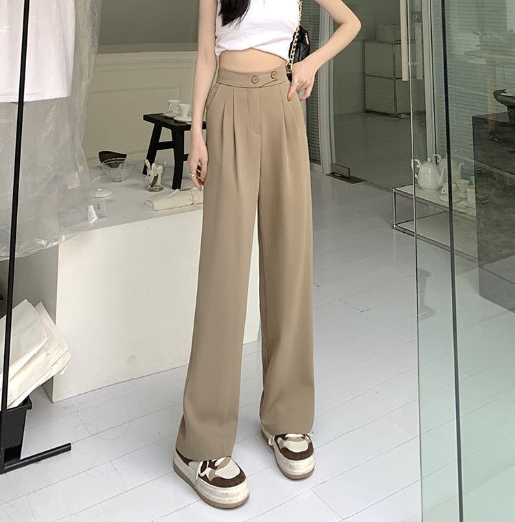 Womens New High Waist Loose Drape Suit Wide Leg Pants Product Information Size