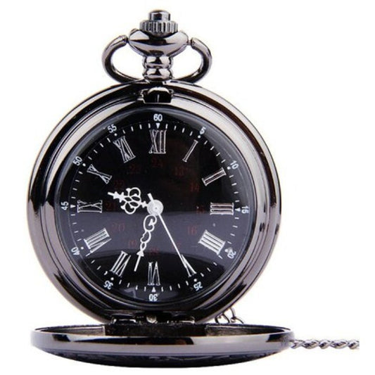 Veile Studios Baldr Pocket Watch Roman Numerals Quartz Black