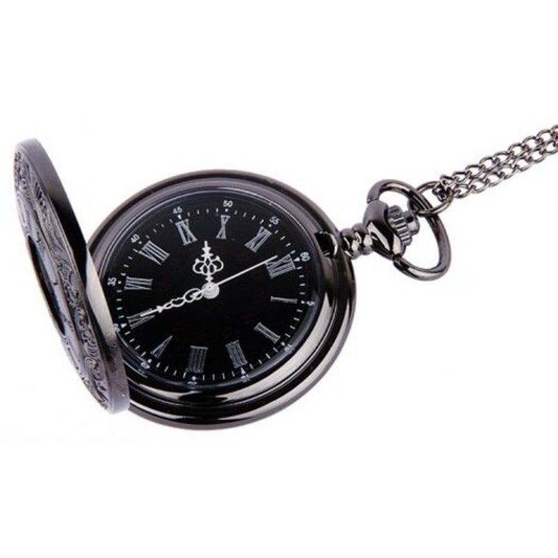 Veile Studios Baldr Pocket Watch Roman Numerals Quartz Black