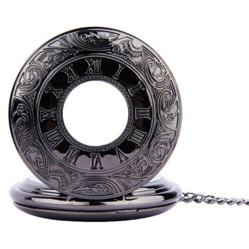 Veile Studios Baldr Pocket Watch Roman Numerals Quartz Black