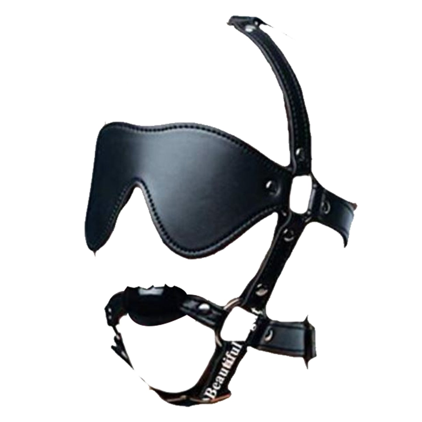 Ball Gag Head Harness Mask Muzzle Blindfold Bondage Kink Bdsm Fetish Restraints
