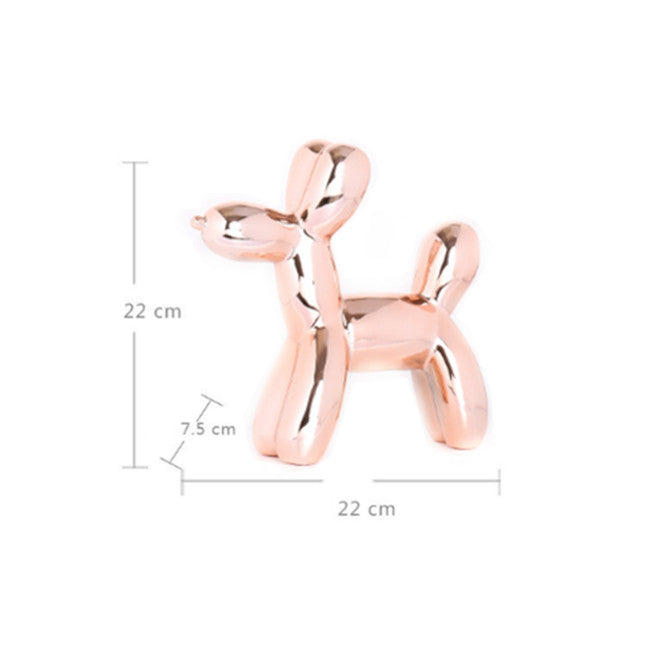 Balloon Dog Money Bankunique Ceramic Piggy With High Gloss Finish Rose Gold