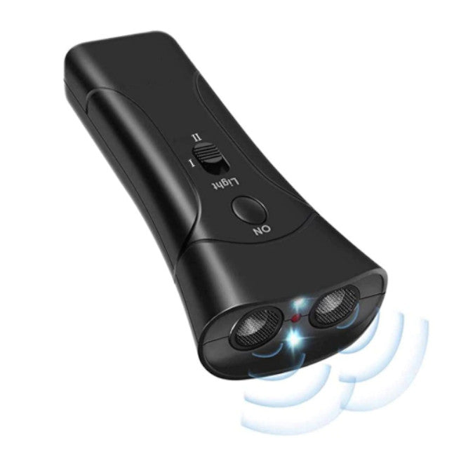 Bark Collars Devices Dual Head Portable Handheld Ultrasonic Pet Dog Repelled Control Training Trainer Black