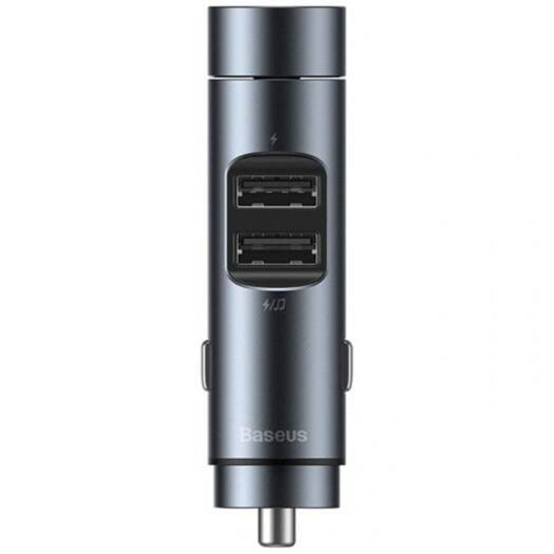 Bs 01 Wireless Car Dual Usb Ports Charger Bluetooth 5.0 Mp3 Player With Led Display Gray