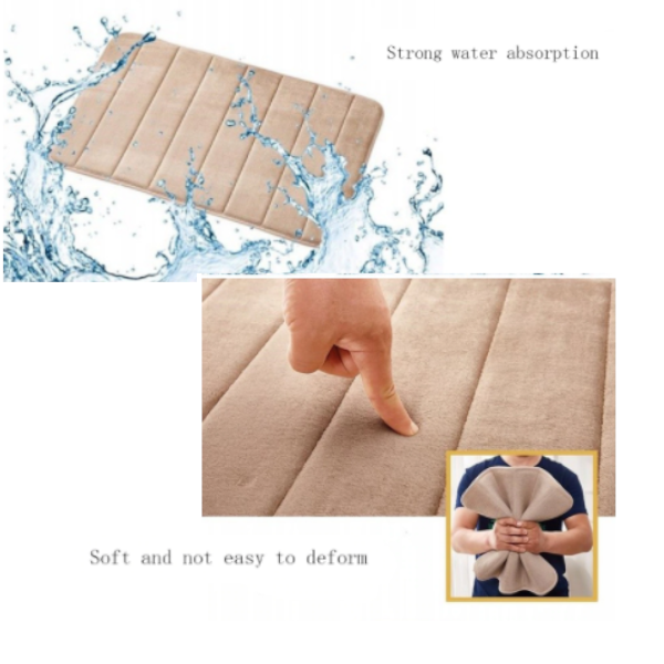 Bath Mats Absorbent Soft Memory Foam Bathroom Bedroom Floor Shower Rug