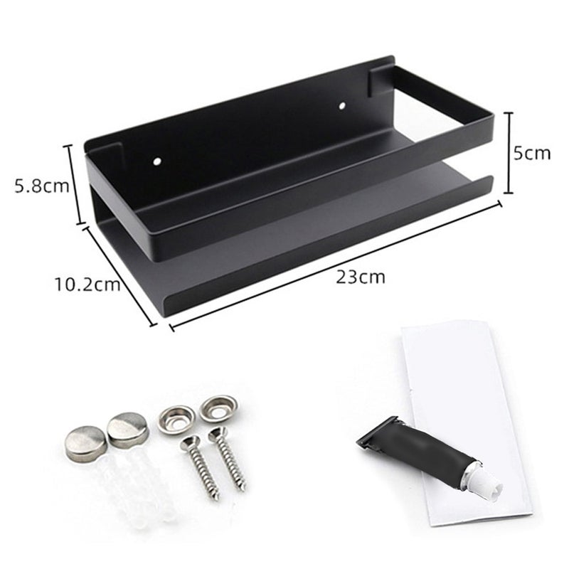Bathroom Wall Mount Shelf Shower Storage Racks Kitchen Punch Free Shelves Stainless Steel Organizer Holder Accessories
