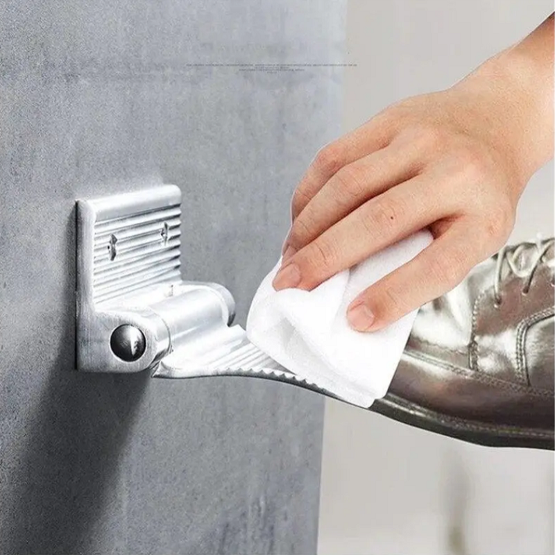 Bathroom Non Slip Foot Washing Board Shower Footstool Aluminium Alloy Wall Mounted Auxiliary Pedal Rest Pedestal Holder
