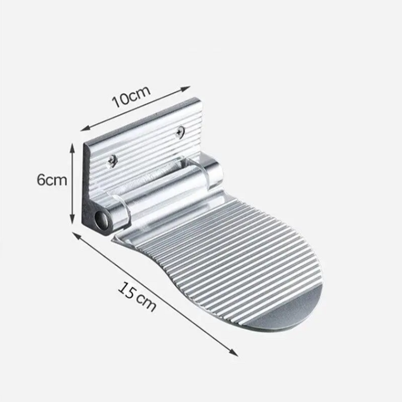 Bathroom Non Slip Foot Washing Board Shower Footstool Aluminium Alloy Wall Mounted Auxiliary Pedal Rest Pedestal Holder