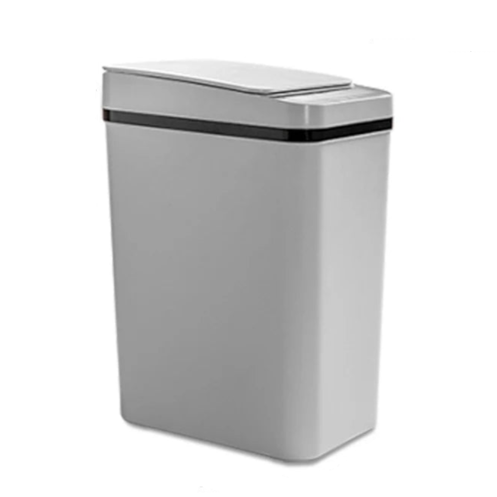 Bathroom Touchless Trash Can 12L Automatic Motion Sensor Lid Odor Proof Bin