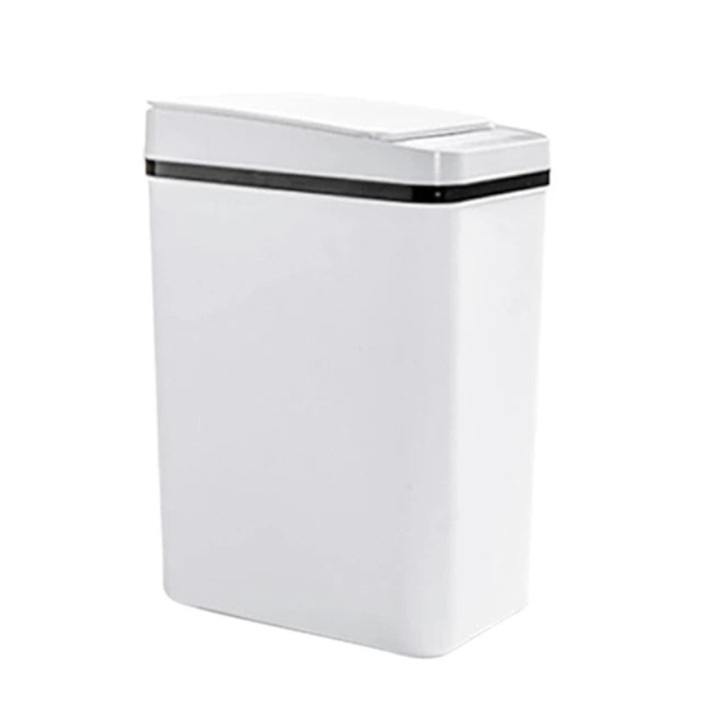 Bathroom Touchless Trash Can 12L Automatic Motion Sensor Lid Odor Proof Bin