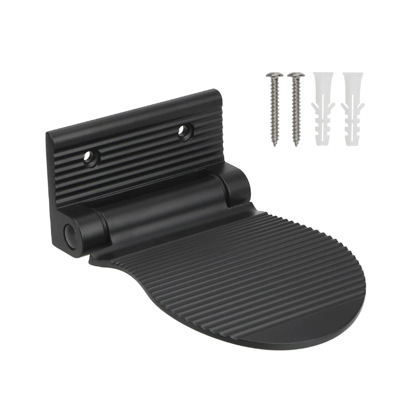 Bathroom Non Slip Foot Washing Board Shower Footstool Aluminium Alloy Wall Mounted Auxiliary Pedal Rest Pedestal Holder