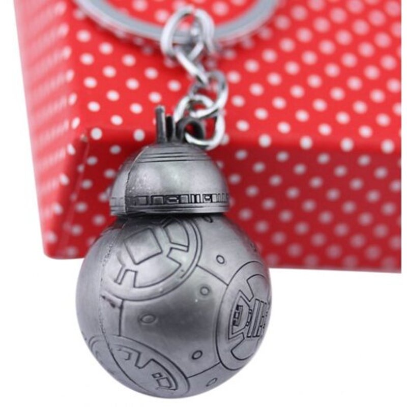 Bb 8 Zinc Alloy Robot Style Hanging Key Chain Gray