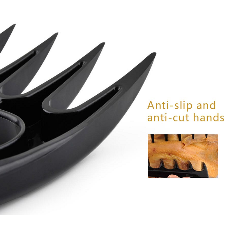 Bbq Accessories Meat Shredder Cooking Fork Bear Claws Black