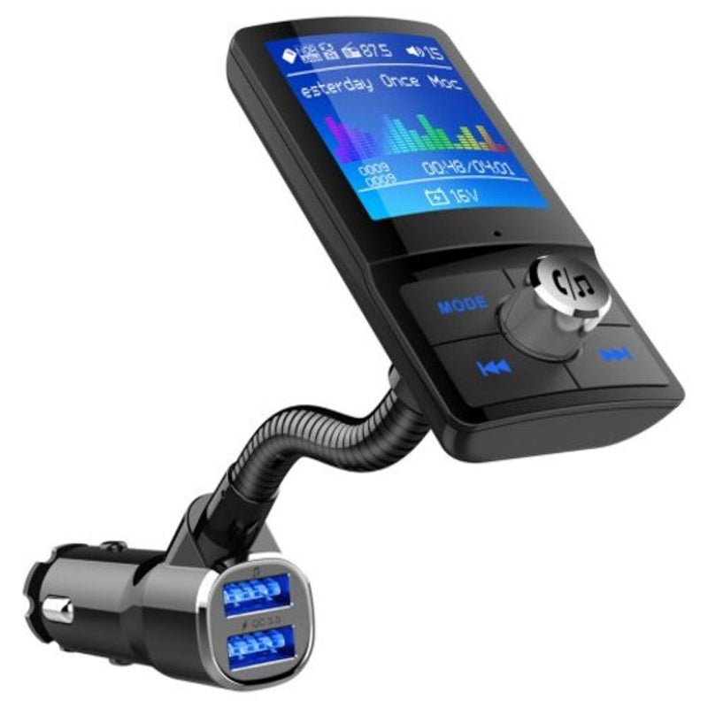 Bc43 Bluetooth Fm Transmitter Handsfree Car Kit Mp3 Player Qc3.0 Charger Black