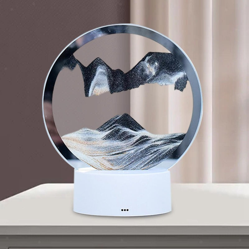 Sand Painting Lamp Remote Control Rgb Led Night Light Quicksand Table Desk