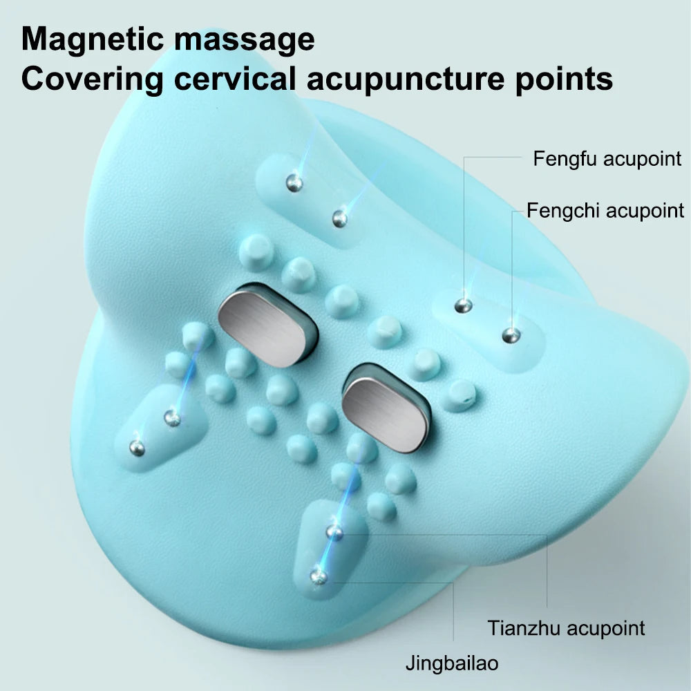 Neck Massager For Adults Cervical Spine Relief Portable Acupuncture Point Pillow