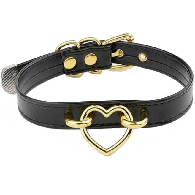 Bdsm Heart Choker Collar Submissive Symbolic Jewelry Kink Fetish
