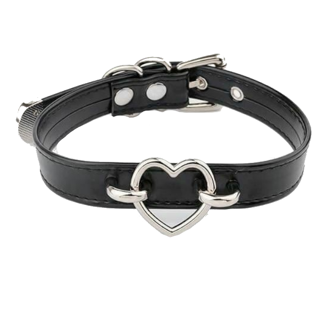 Bdsm Heart Choker Collar Submissive Symbolic Jewelry Kink Fetish