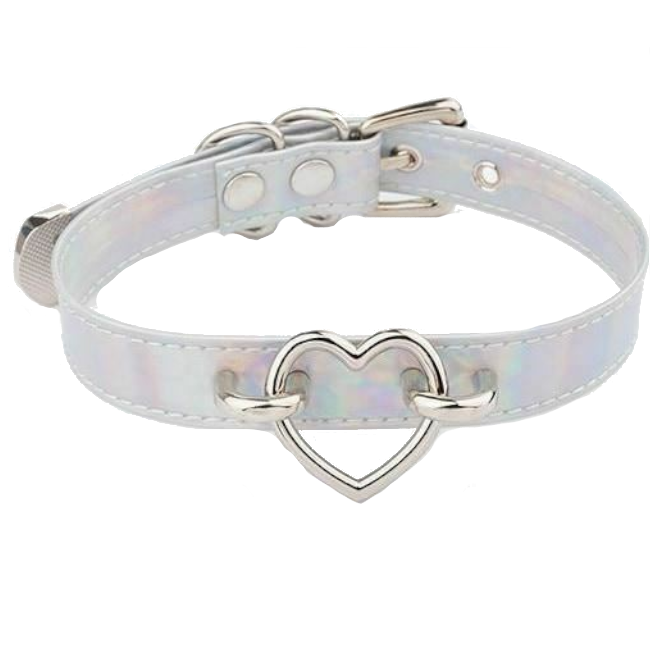 Bdsm Heart Choker Collar Submissive Symbolic Jewelry Kink Fetish