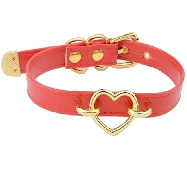 Bdsm Heart Choker Collar Submissive Symbolic Jewelry Kink Fetish