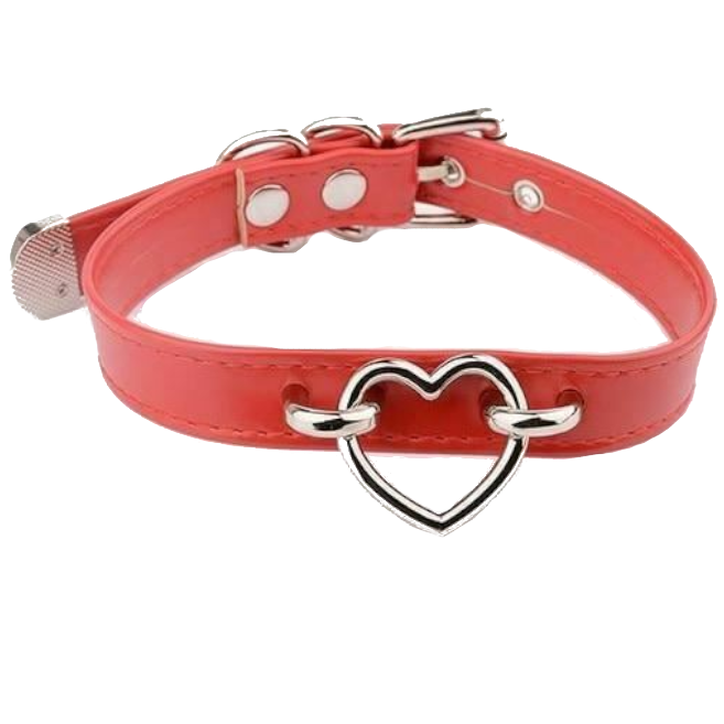 Bdsm Heart Choker Collar Submissive Symbolic Jewelry Kink Fetish