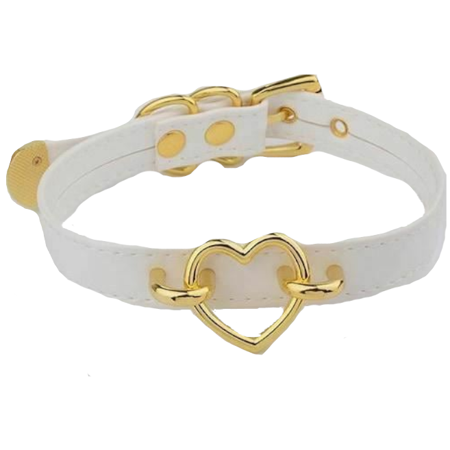 Bdsm Heart Choker Collar Submissive Symbolic Jewelry Kink Fetish
