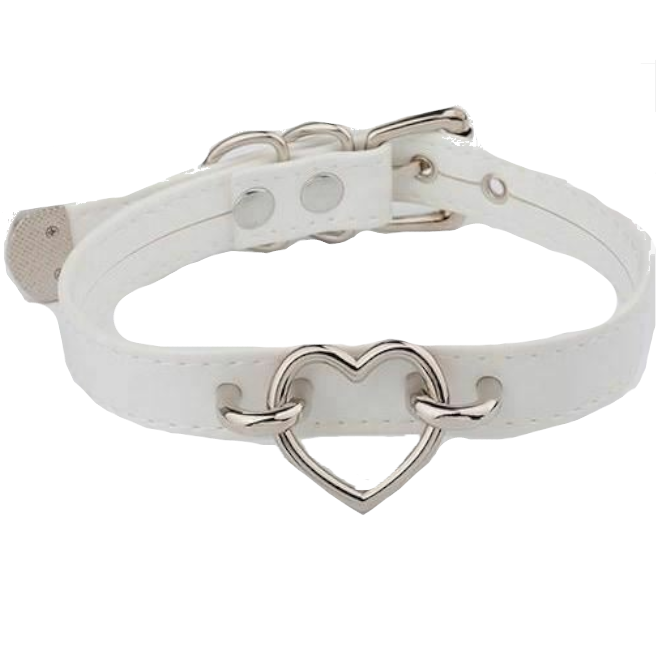 Bdsm Heart Choker Collar Submissive Symbolic Jewelry Kink Fetish