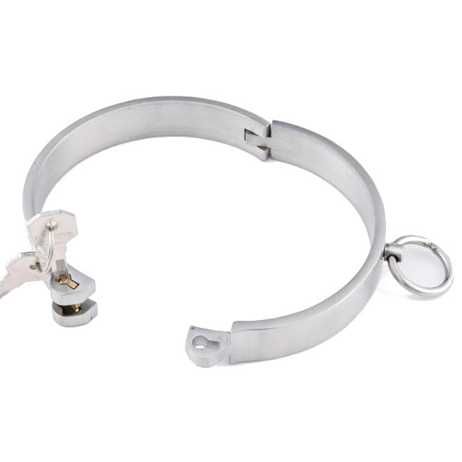 Bdsm Locking Stainless Steel Slave Collar Bondage Fetish Restraints