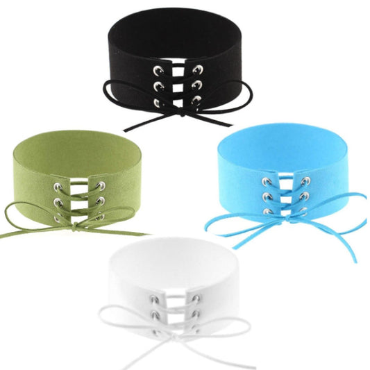 Bdsm Lace Up Collar Sexy Submissive Choker Necklace Bondage Restraints