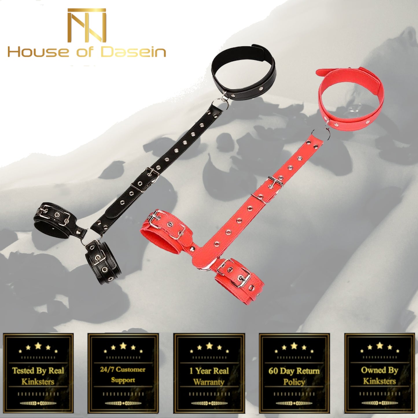 Bdsm Collar Handcuffs Bondage Restraints Kink Fetish