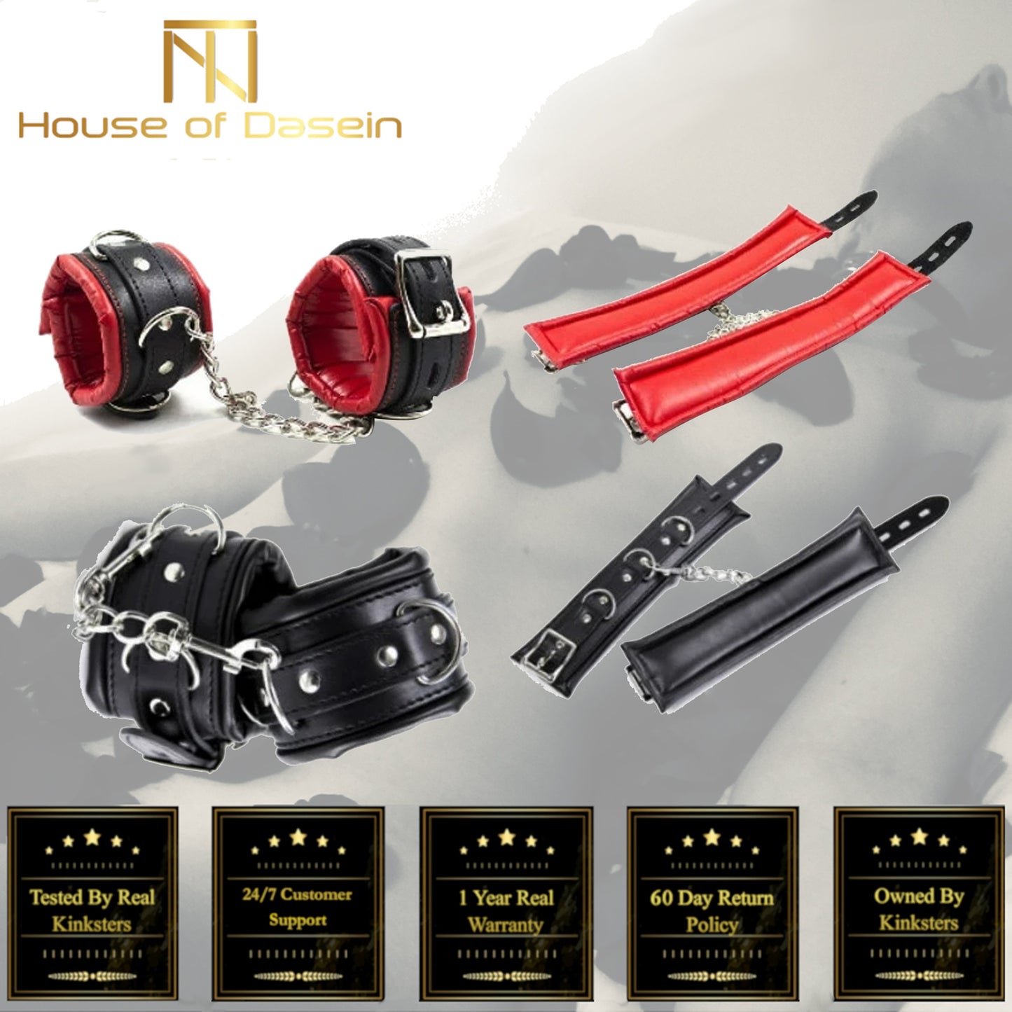 Bdsm Padded Handcuffs Bondage Kink Fetish Restraints