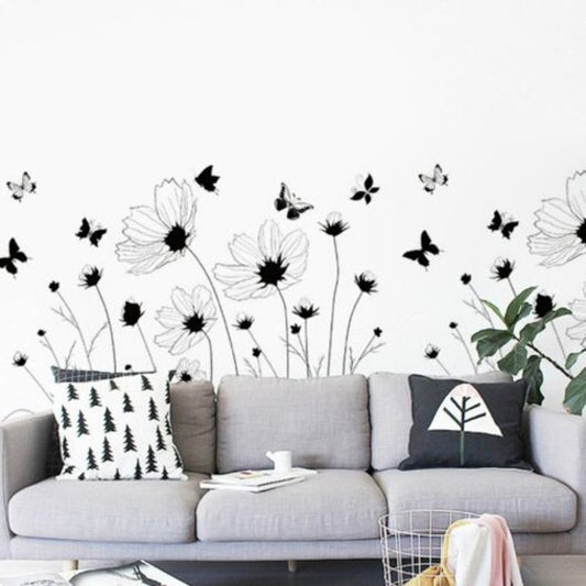 Beautiful Romantic Simple Black Wall Stickeart Decor Mural Multi