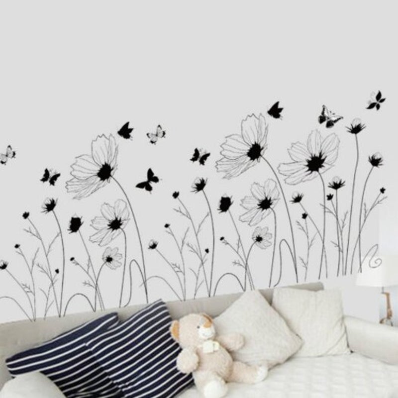 Beautiful Romantic Simple Black Wall Stickeart Decor Mural Multi