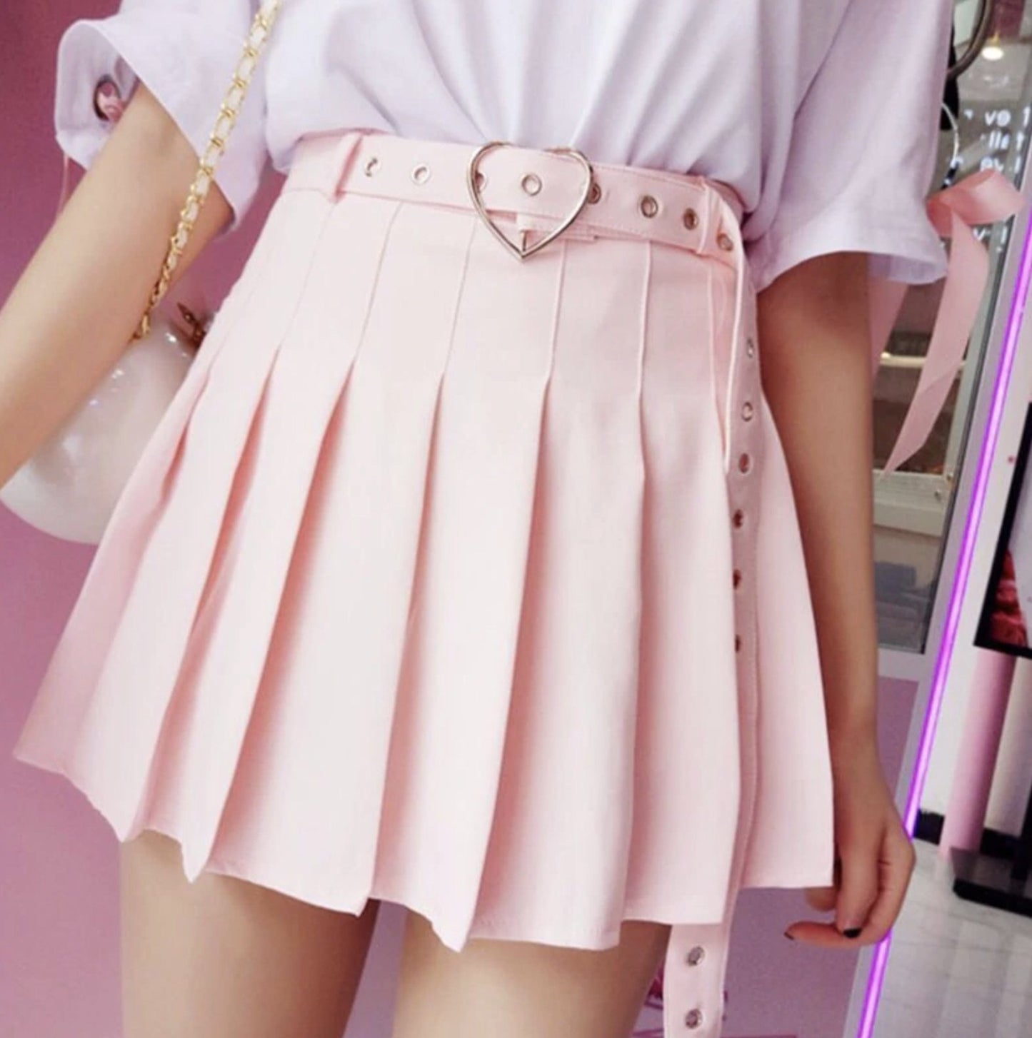 1 Sets of Belted Heart Skirt