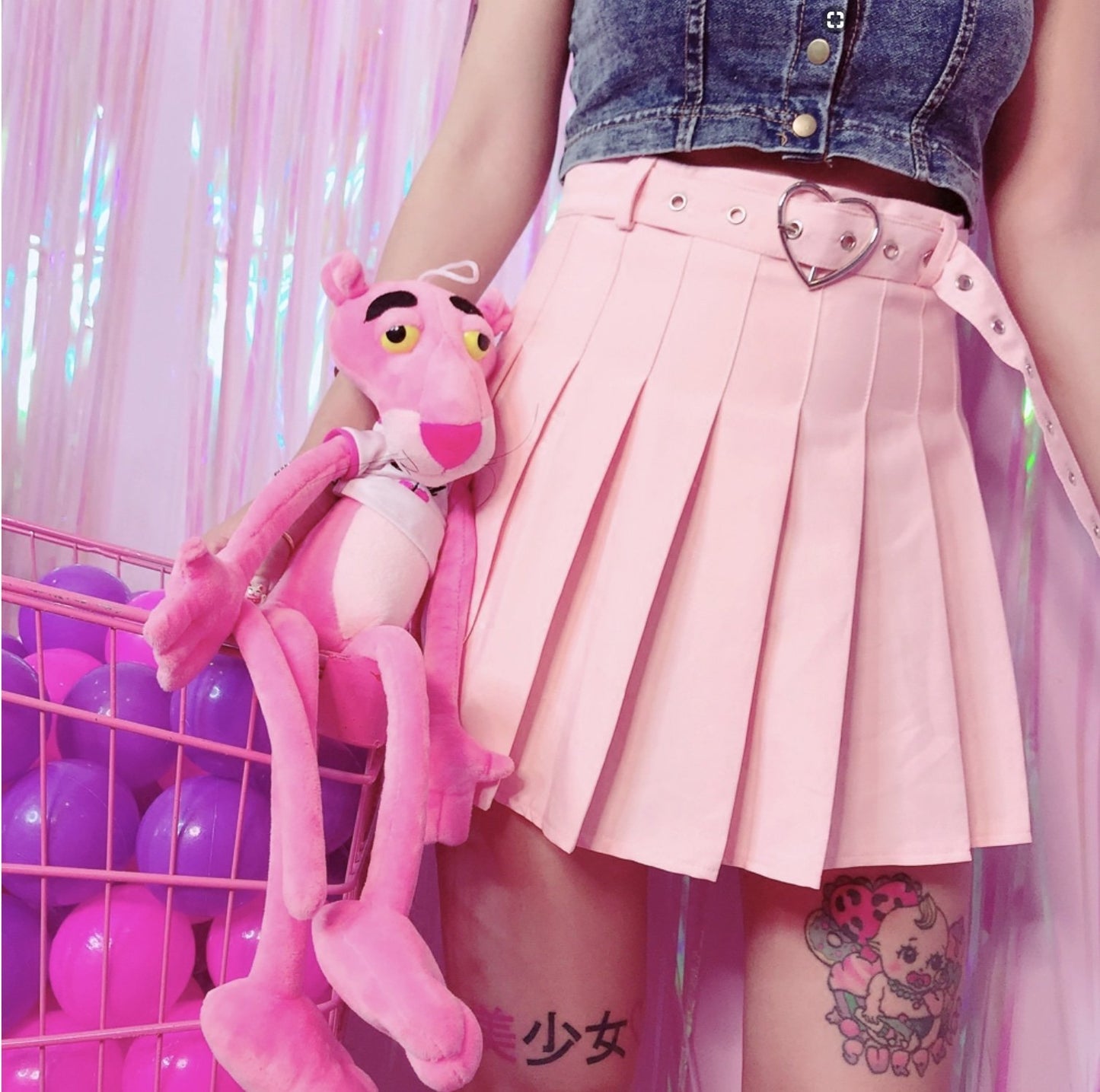 1 Sets of Belted Heart Skirt