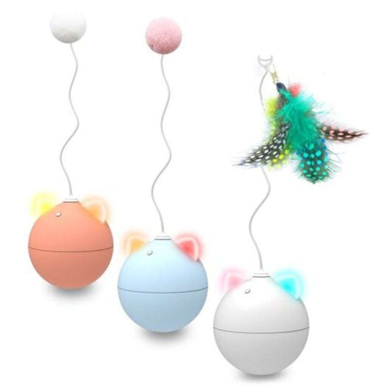 Bentopal P02 Creative Automatic Cat Toy Feather Version Sea Blue