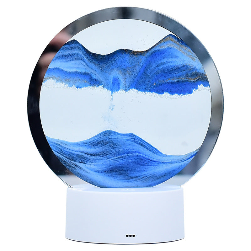 Sand Painting Lamp Remote Control Rgb Led Night Light Quicksand Table Desk