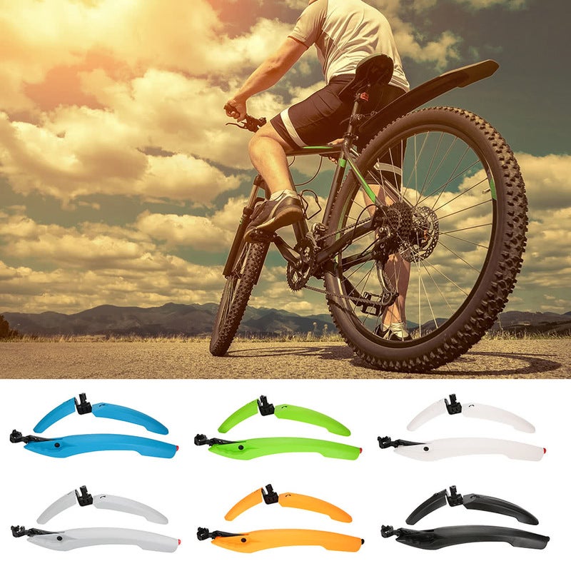 Bicycle Fender Mtb Mountain Bike Cycling Front Rear Led Mudguard Set Durable Guards With Tail Light Green