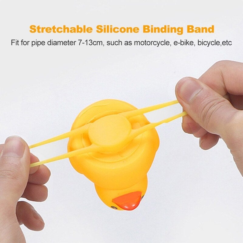 Bicycle Lights Bell Cute Little Yellow Duck Handlebar Horn Lamp 06