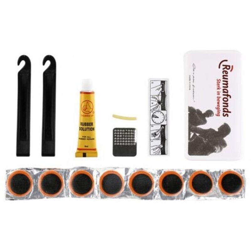 Bicycle Tire Repair Kit 2 Pieces With 8 Inner Tube Tablets White