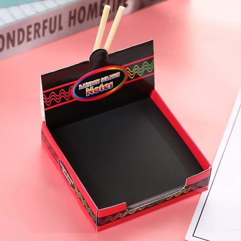 Diy Kids Craft Black Scratching Paper With Stencils