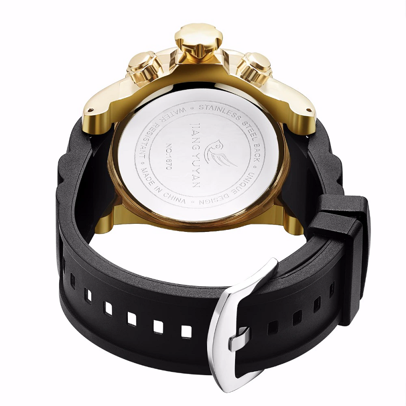 Veile Studios Men's Creative Fashion Big Dial Chronograph Quartz Sport Watch