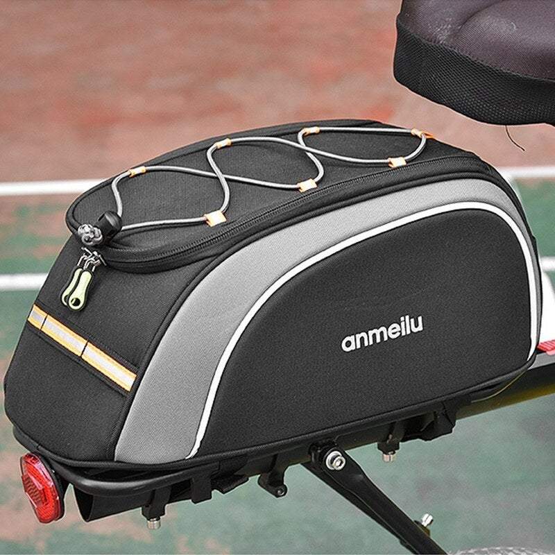Saddle Bags Panniers Bike Trunk 8L Bicycle Water Resistant Rack With Waterproof Rain Cover