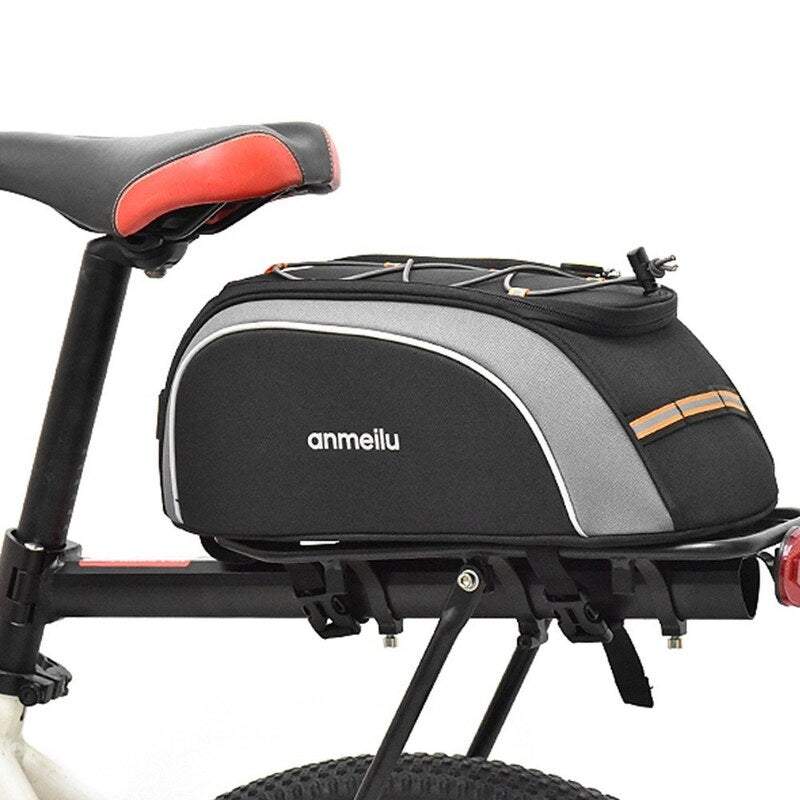 Saddle Bags Panniers Bike Trunk 8L Bicycle Water Resistant Rack With Waterproof Rain Cover